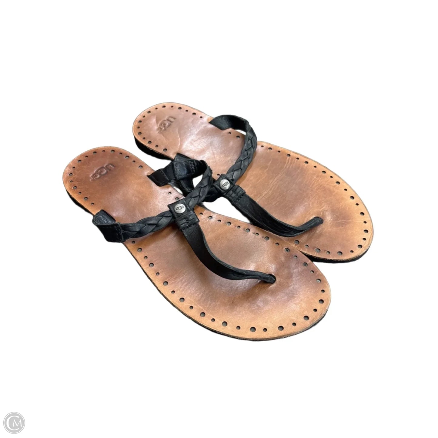 Sandals Designer By Ugg In Black, Size: 9