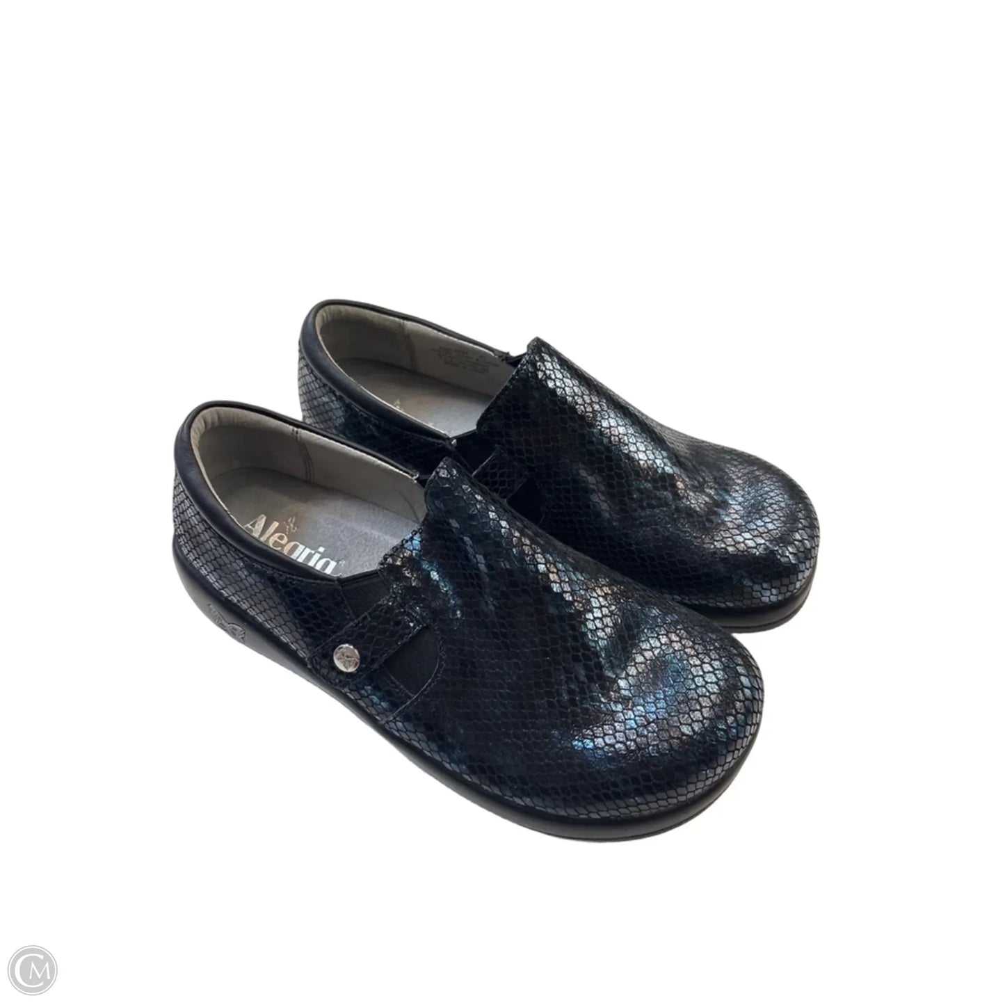 Shoes Flats By Alegria In Black & Blue, Size: 10