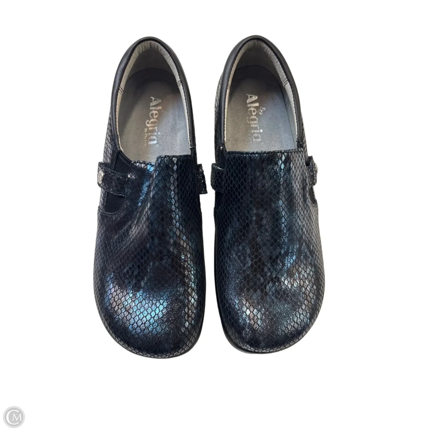 Shoes Flats By Alegria In Black & Blue, Size: 10