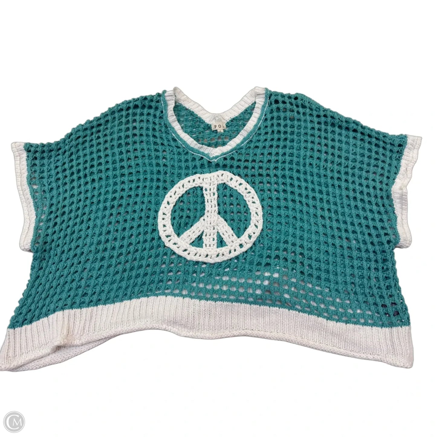 Top 3/4 Sleeve By Pol In Teal, Size: L