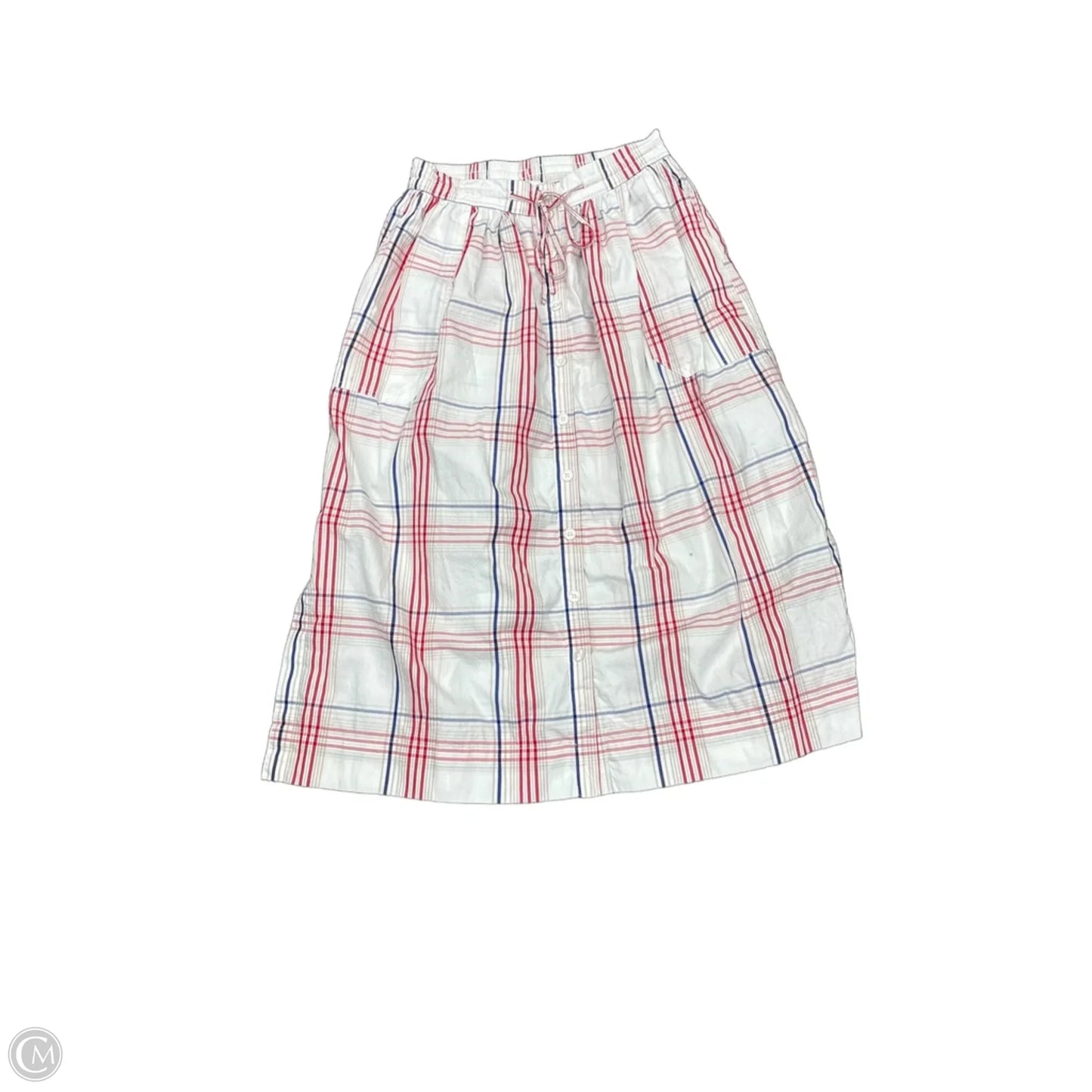 Skirt Midi By Free Assembly In Plaid Pattern, Size: S