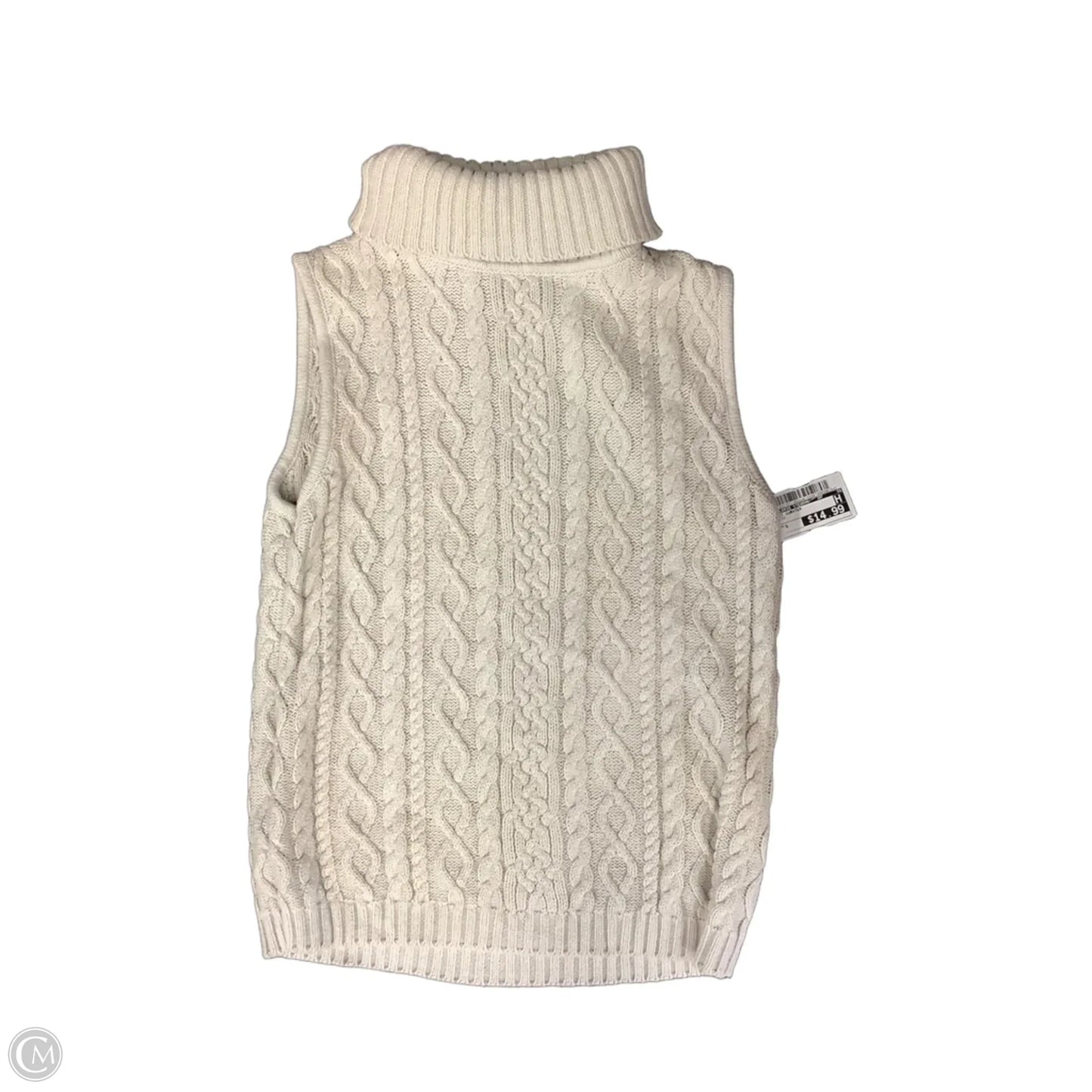 Vest Sweater By Valerie Stevens In Beige, Size: S