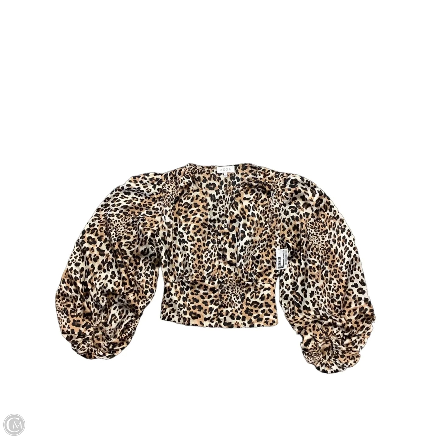 Top Long Sleeve By Acoa In Animal Print, Size: S