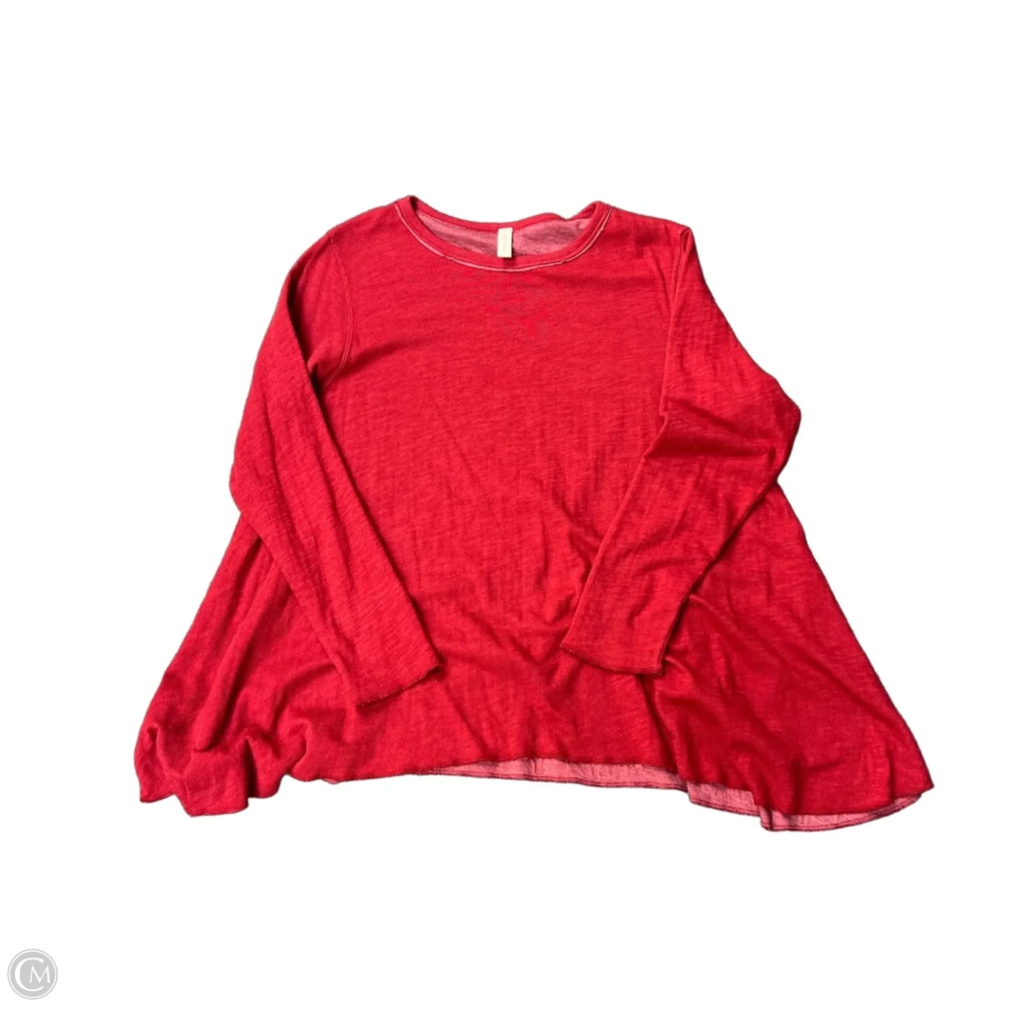 Top Long Sleeve Basic By Cmb In Red, Size: L