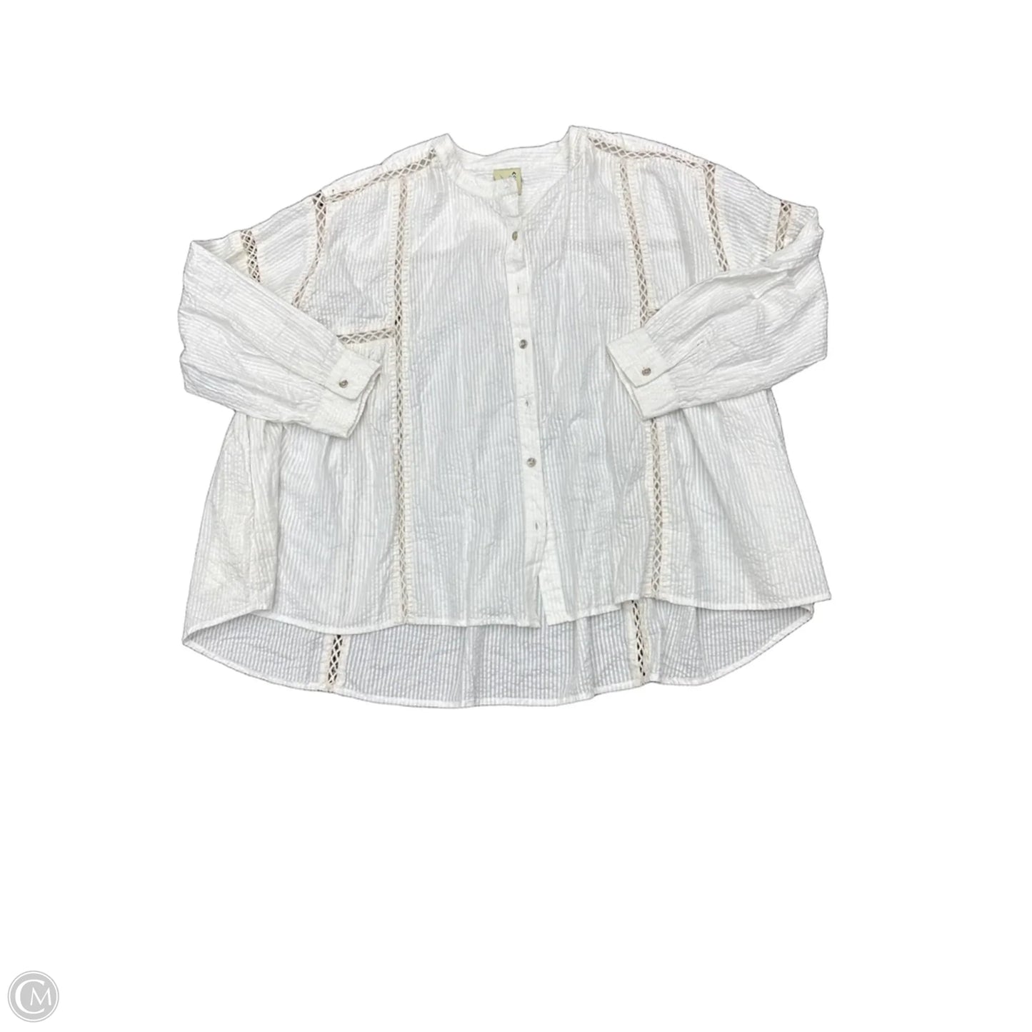 Top 3/4 Sleeve By Cma In Cream, Size: Osfm