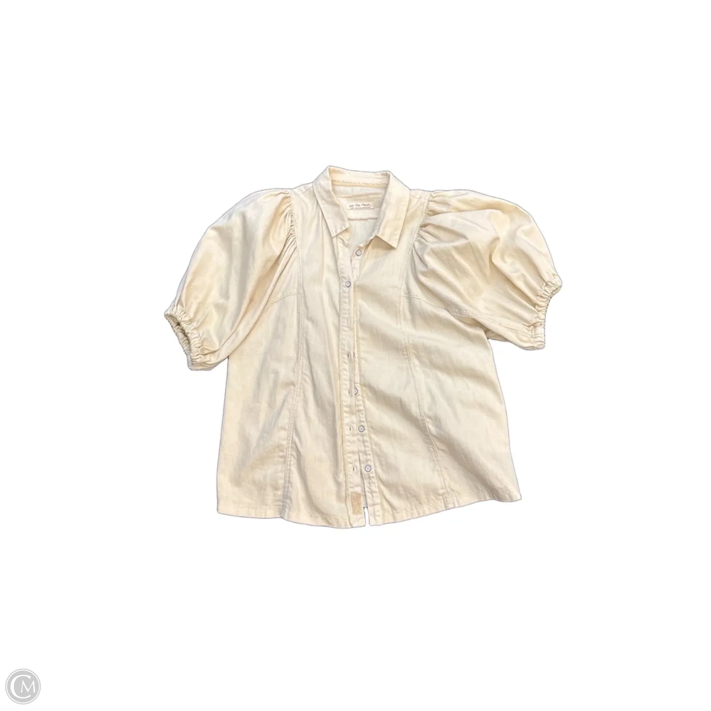 Top 3/4 Sleeve By We The Free In Cream, Size: L