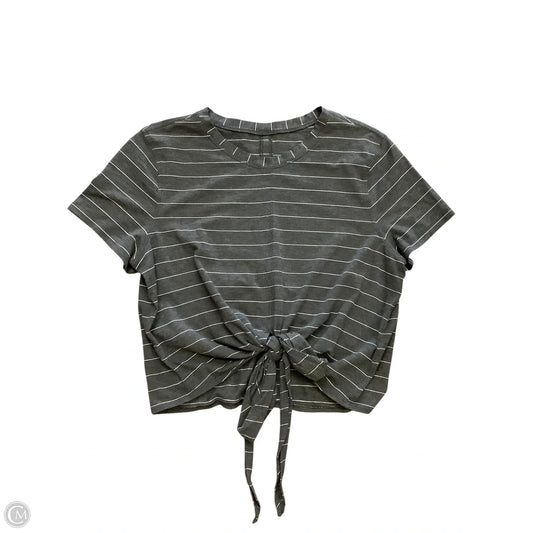 Athletic Top Short Sleeve By Lululemon In Grey, Size: 0