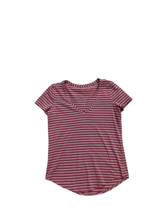 Athletic Top Short Sleeve By Lululemon In Pink & Purple