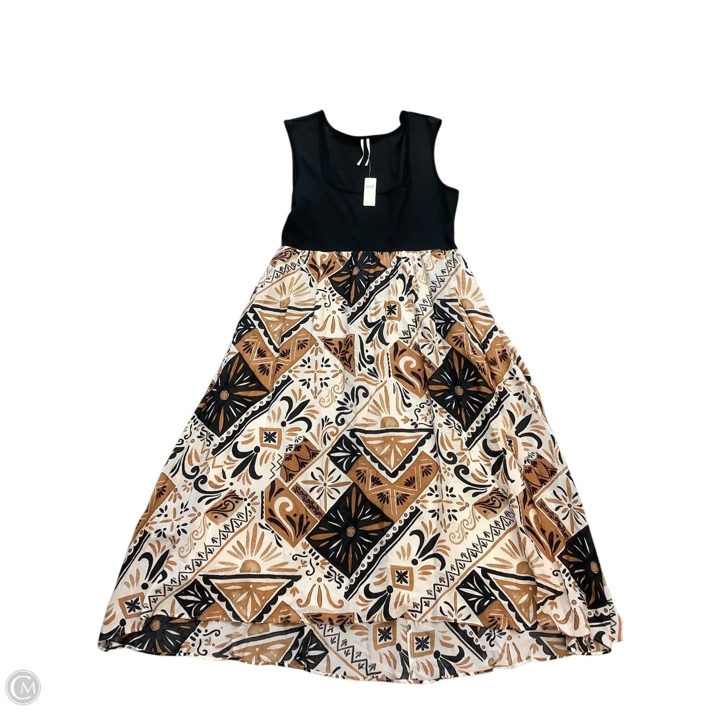 Dress Party Long By Anthropologie In Black & Brown, Size: Xl