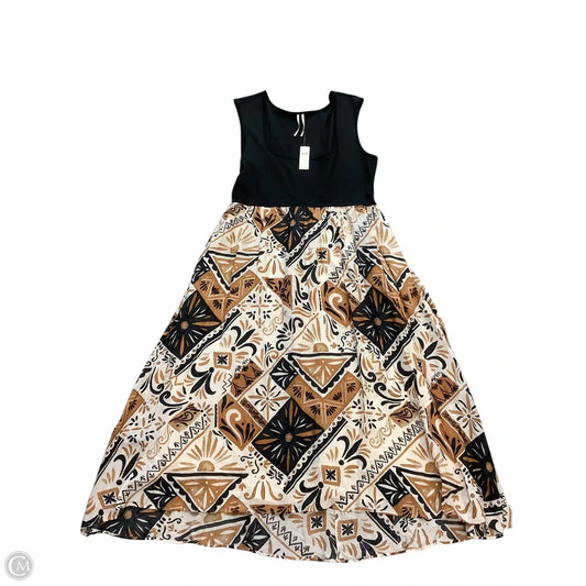 Dress Party Long By Anthropologie In Black & Brown, Size: Xl