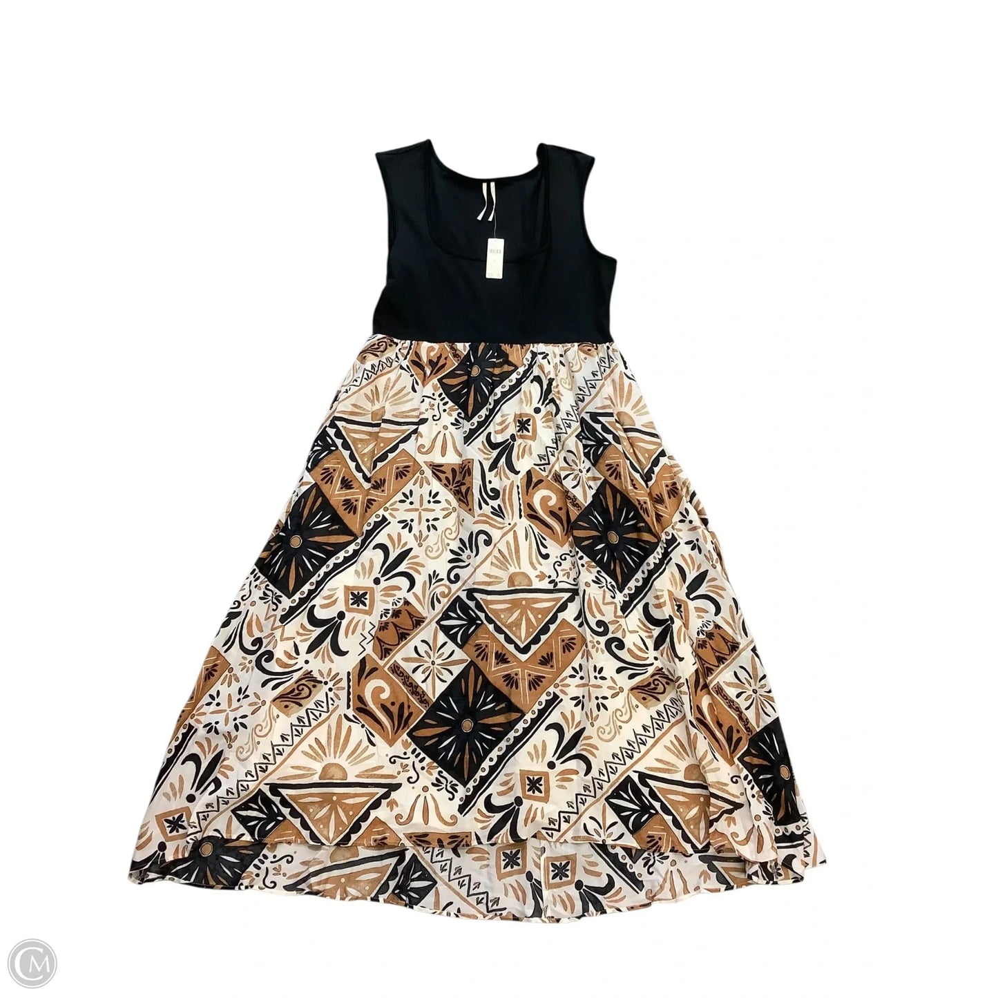 Dress Party Long By Anthropologie In Black & Brown, Size: Xl