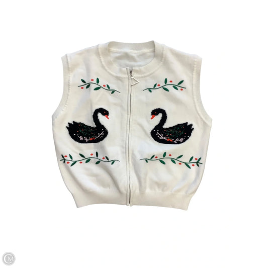 Vest Sweater By Cider In Cream, Size: Xl