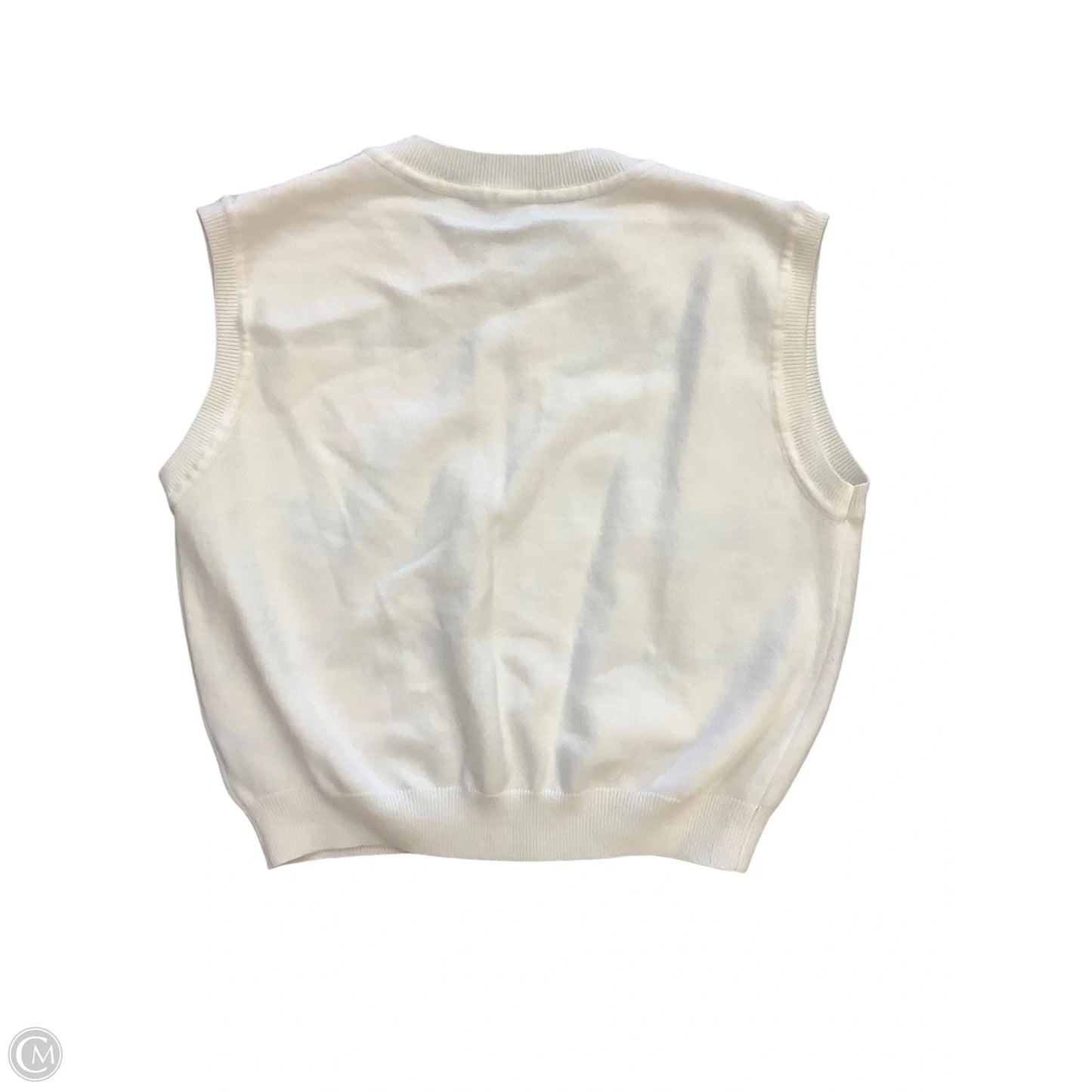 Vest Sweater By Cider In Cream, Size: Xl