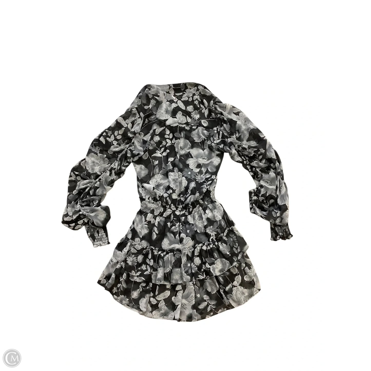 Dress Designer By Misa In Black & Grey, Size: Xs