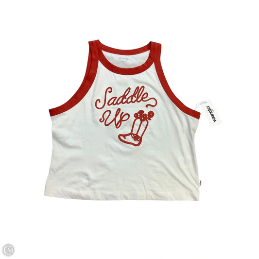Top Sleeveless By Wrangler In White, Size: Xl