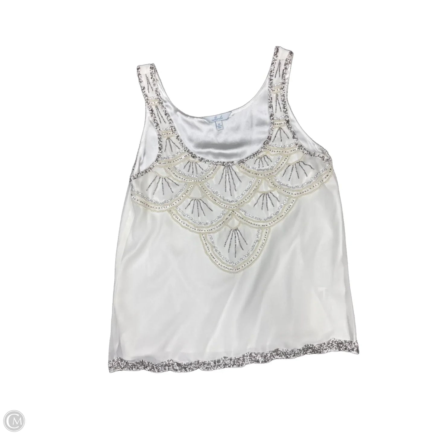 Blouse Sleeveless By Cmc In White, Size: M