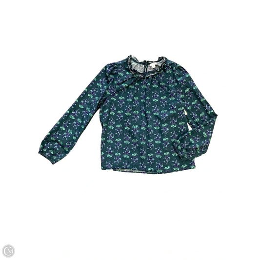 Blouse Long Sleeve By J. Crew In Teal, Size: M