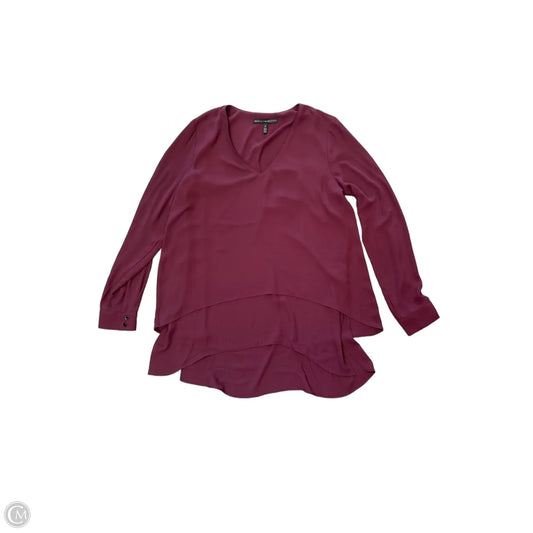 Blouse Long Sleeve By White House Black Market In Red, Size: M