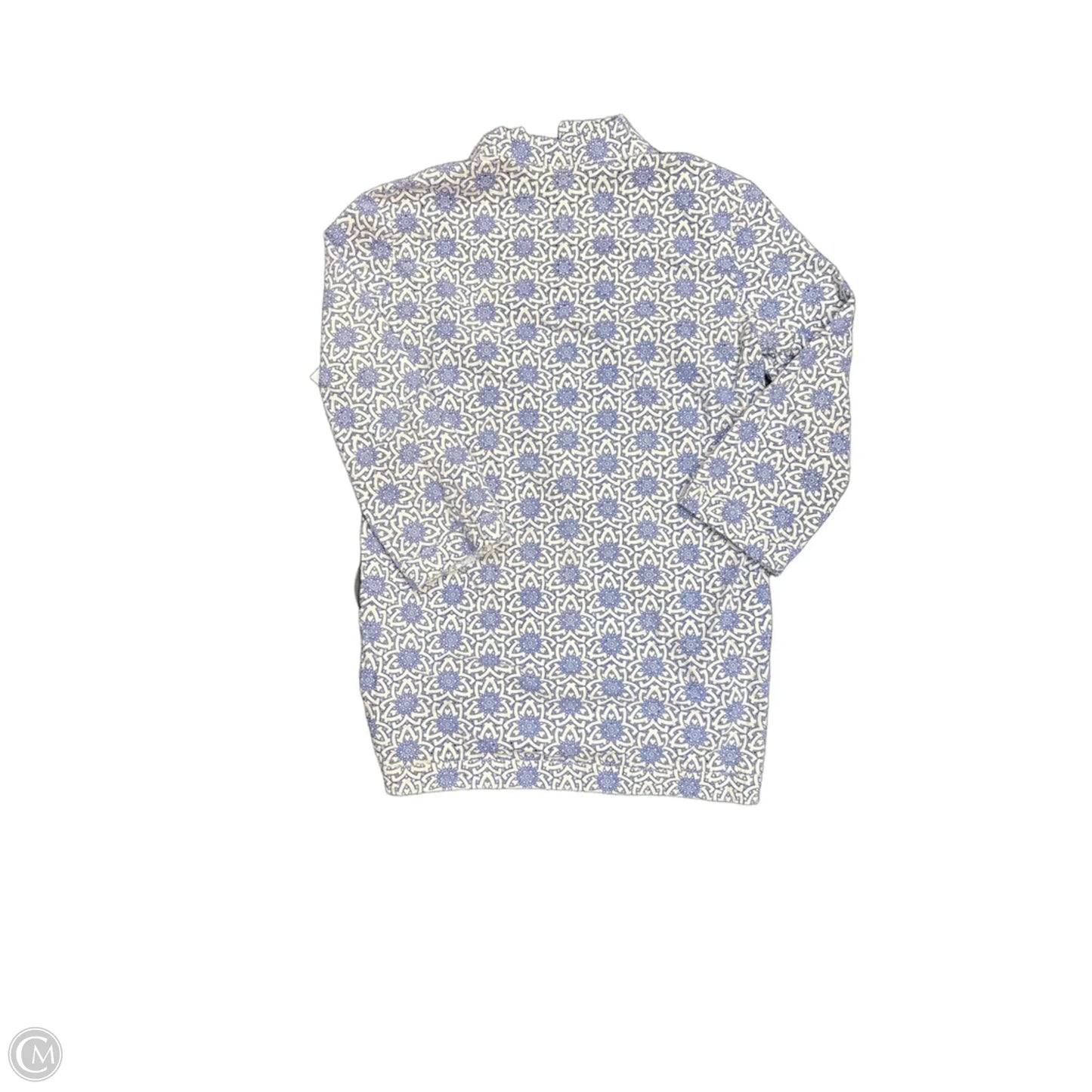 Tunic Designer By Tory Burch In Blue & Cream, Size: 6