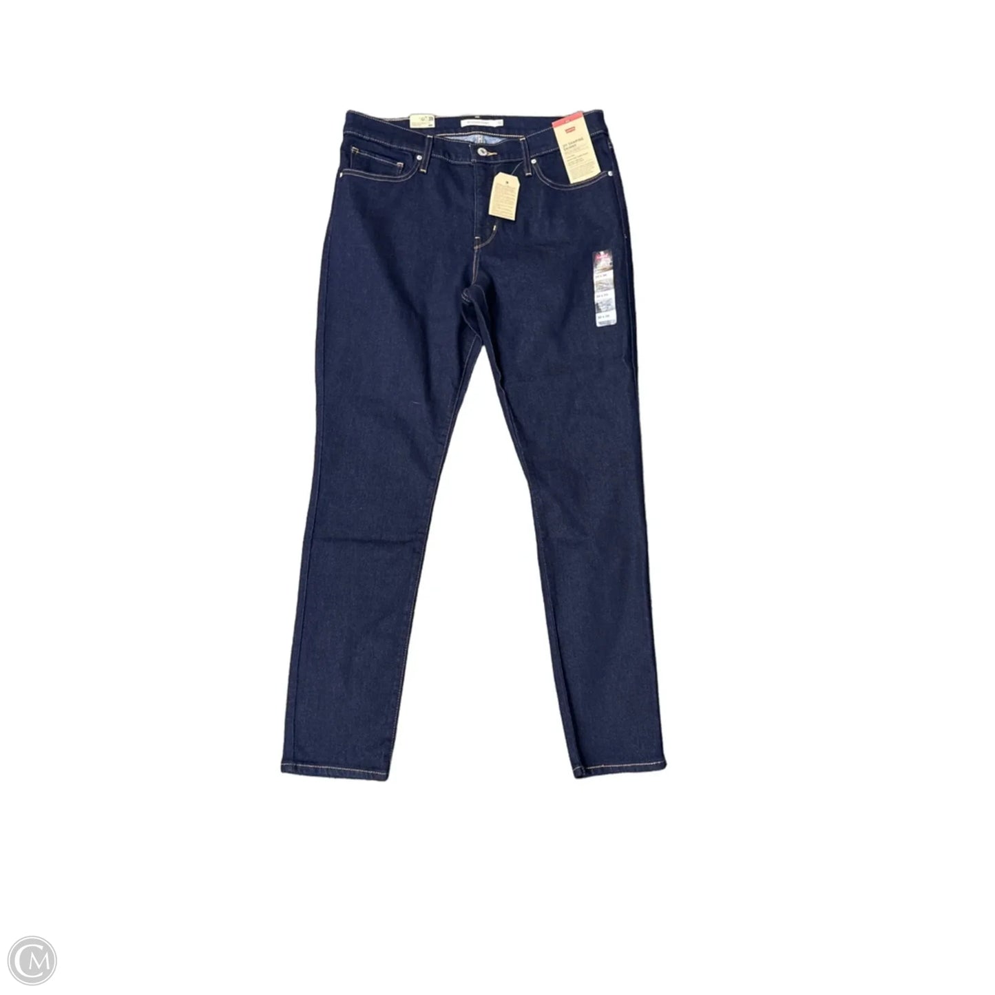 Jeans Skinny By Levis In Blue Denim, Size: 12