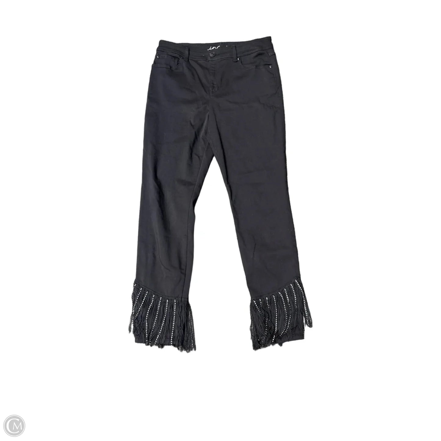 Jeans Skinny By Inc In Black Denim, Size: 14