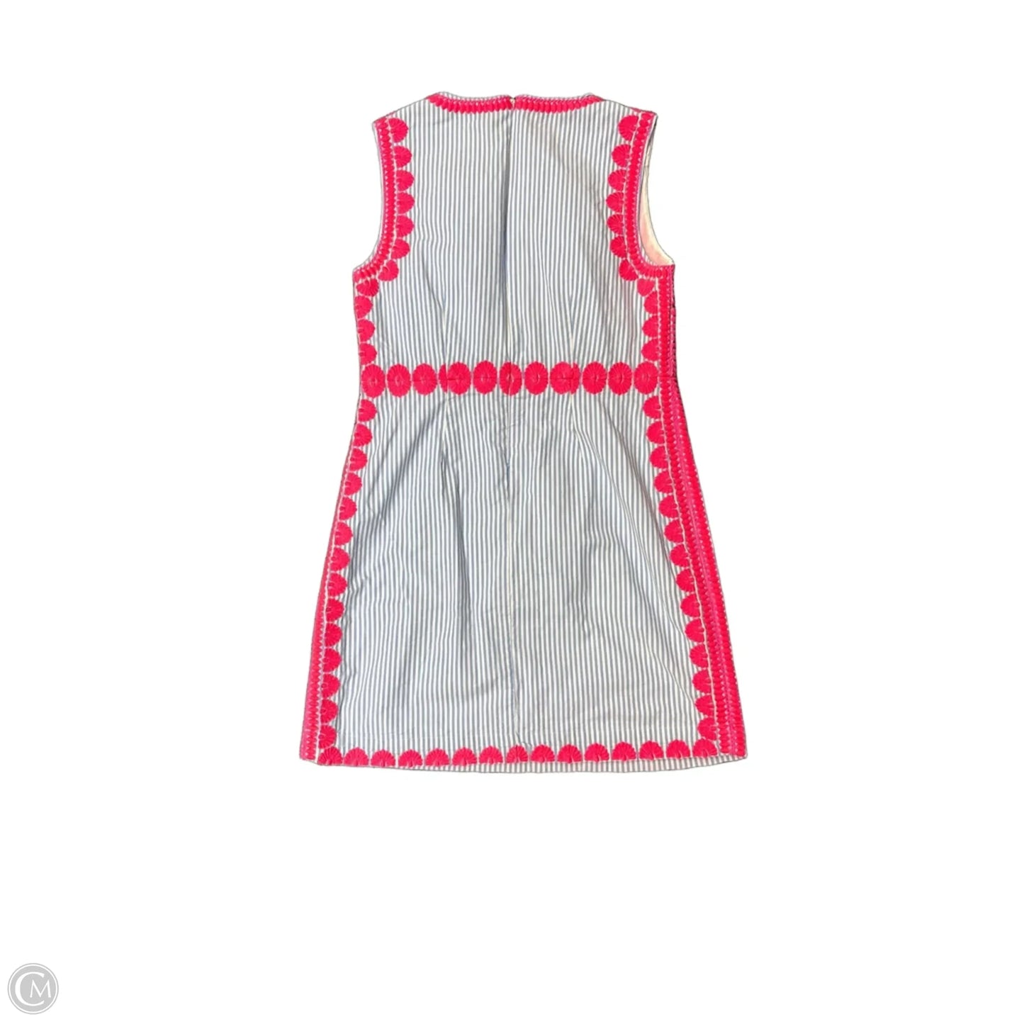 Dress Casual Midi By Vineyard Vines In Blue & Cream, Size: 6