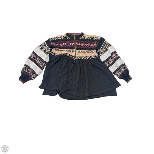 Sweater Cardigan By Free People In Black, Size: L