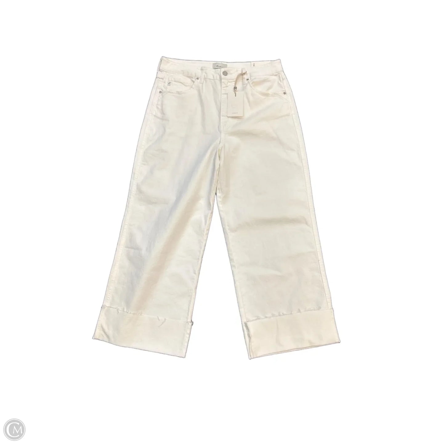 Jeans Wide Leg By Kancan In White Denim, Size: 12