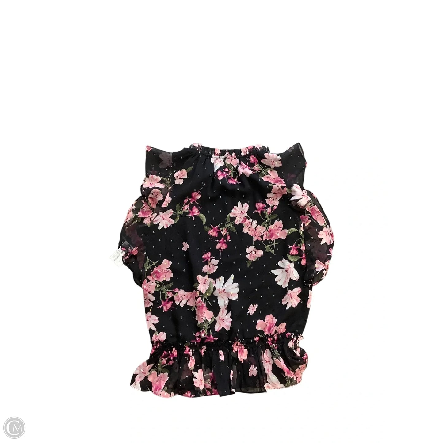 Blouse Short Sleeve By White House Black Market In Black, Size: Xs