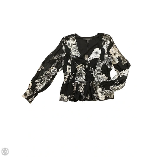 Blouse Long Sleeve By White House Black Market In Black, Size: S