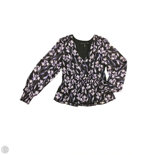 Blouse Long Sleeve By White House Black Market In Purple, Size: S
