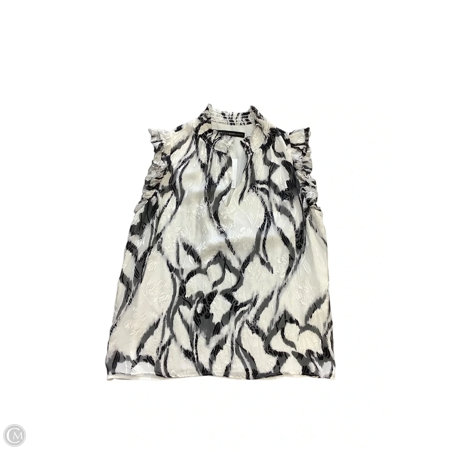 Blouse Short Sleeve By White House Black Market In White, Size: Xs