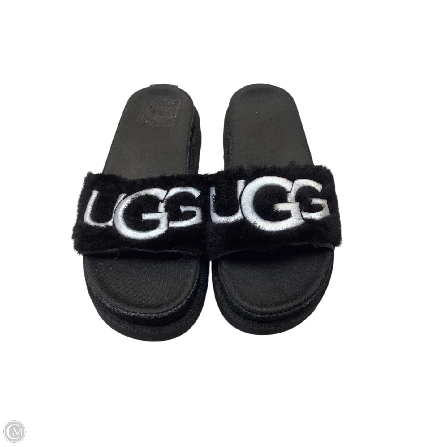 Slippers Designer By Ugg In Black, Size: 10