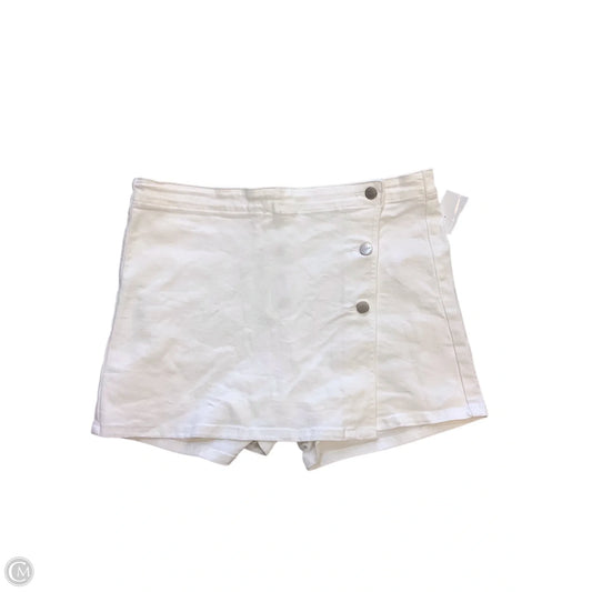 Skort By Risen In White Denim, Size: Xl