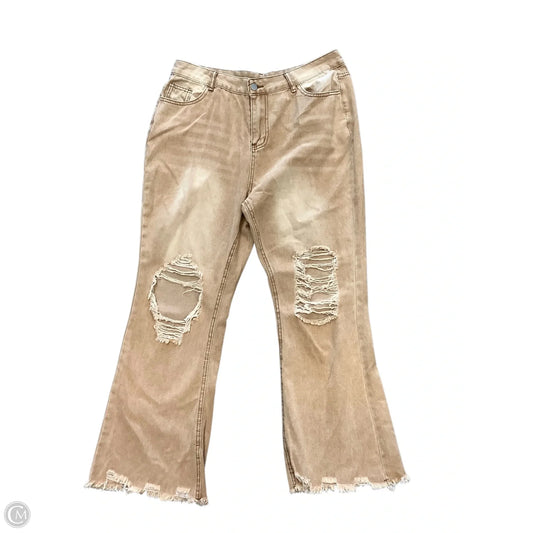 Jeans Flared By Clothes Mentor In Brown, Size: 2x