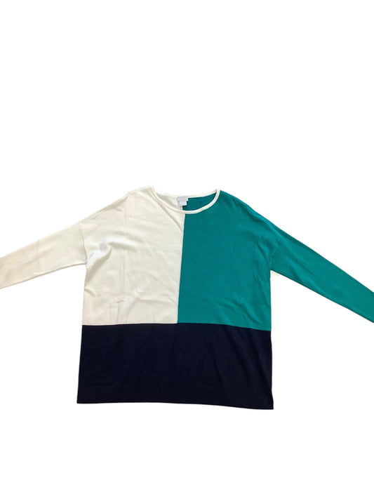 Sweater By Chicos In Teal, Size: M