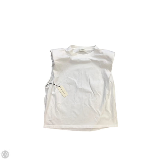 Top Sleeveless Basic By Babaton In White, Size: Xs