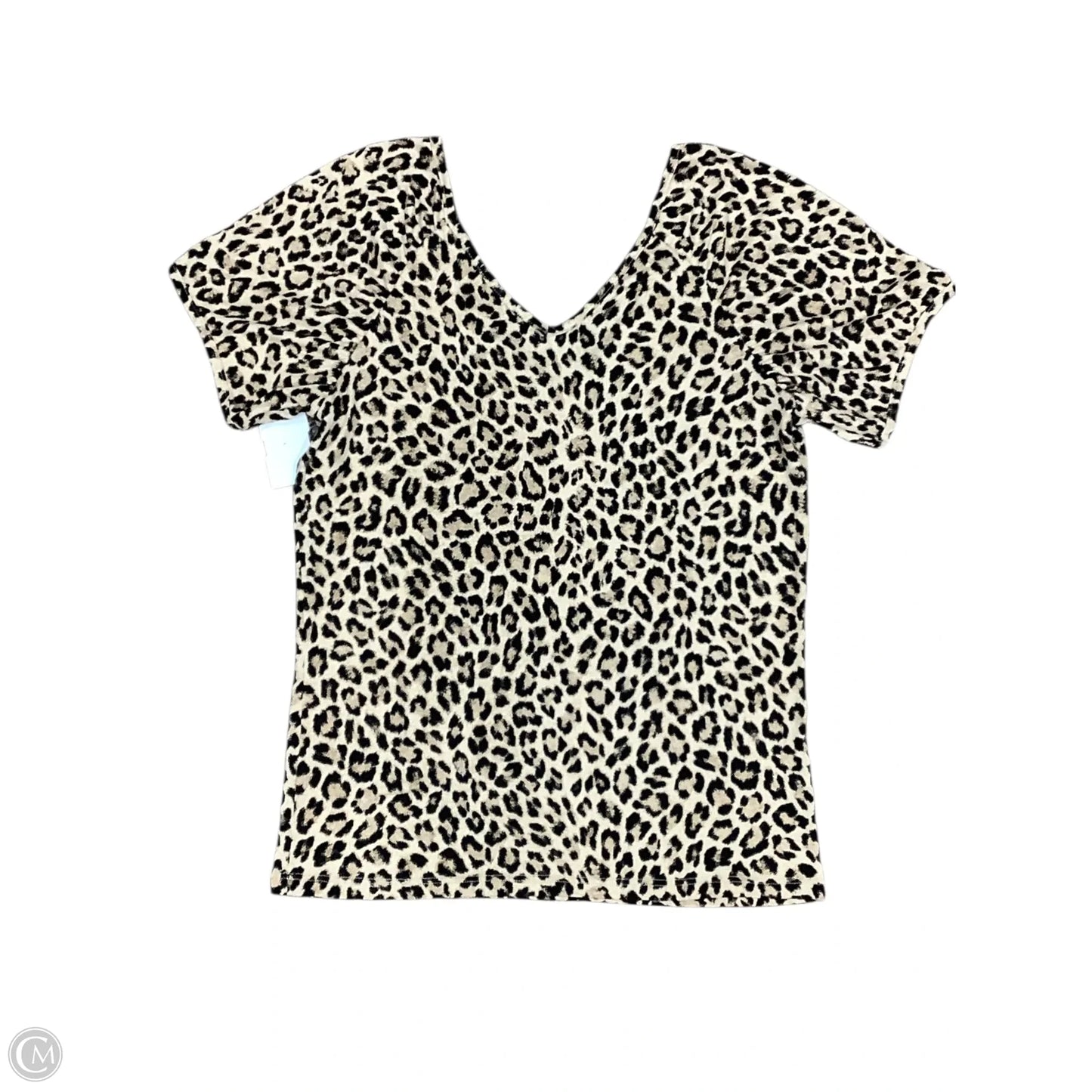 Top Short Sleeve Basic By Bke In Animal Print, Size: M