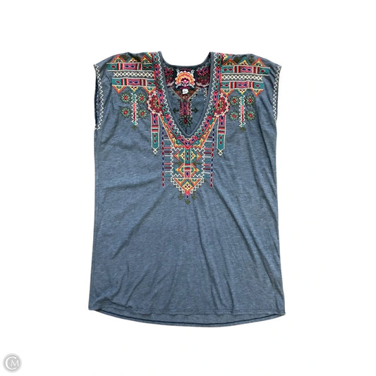 Top Short Sleeve By Johnny Was In Blue, Size: S