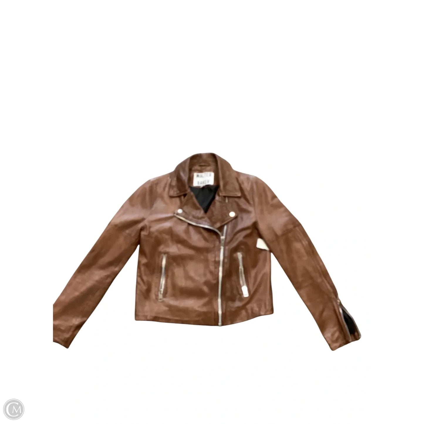 Jacket Moto By Walter Baker In Brown, Size: L