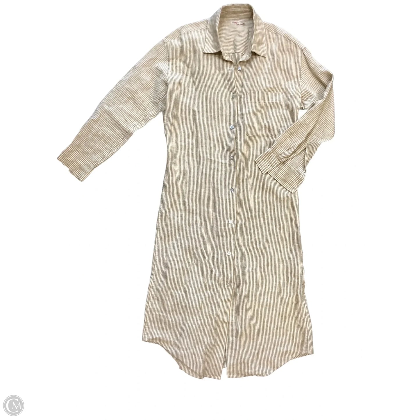 Dress Casual Maxi By Faherty In Tan yellow, Size: Xs