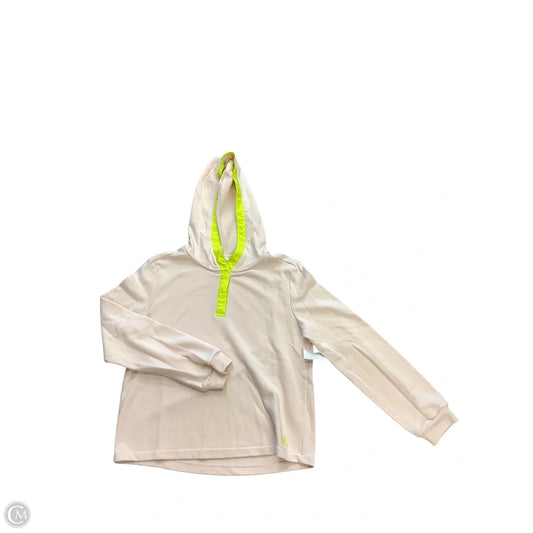 Athletic Sweatshirt Hoodie By Adidas In Tan, Size: M