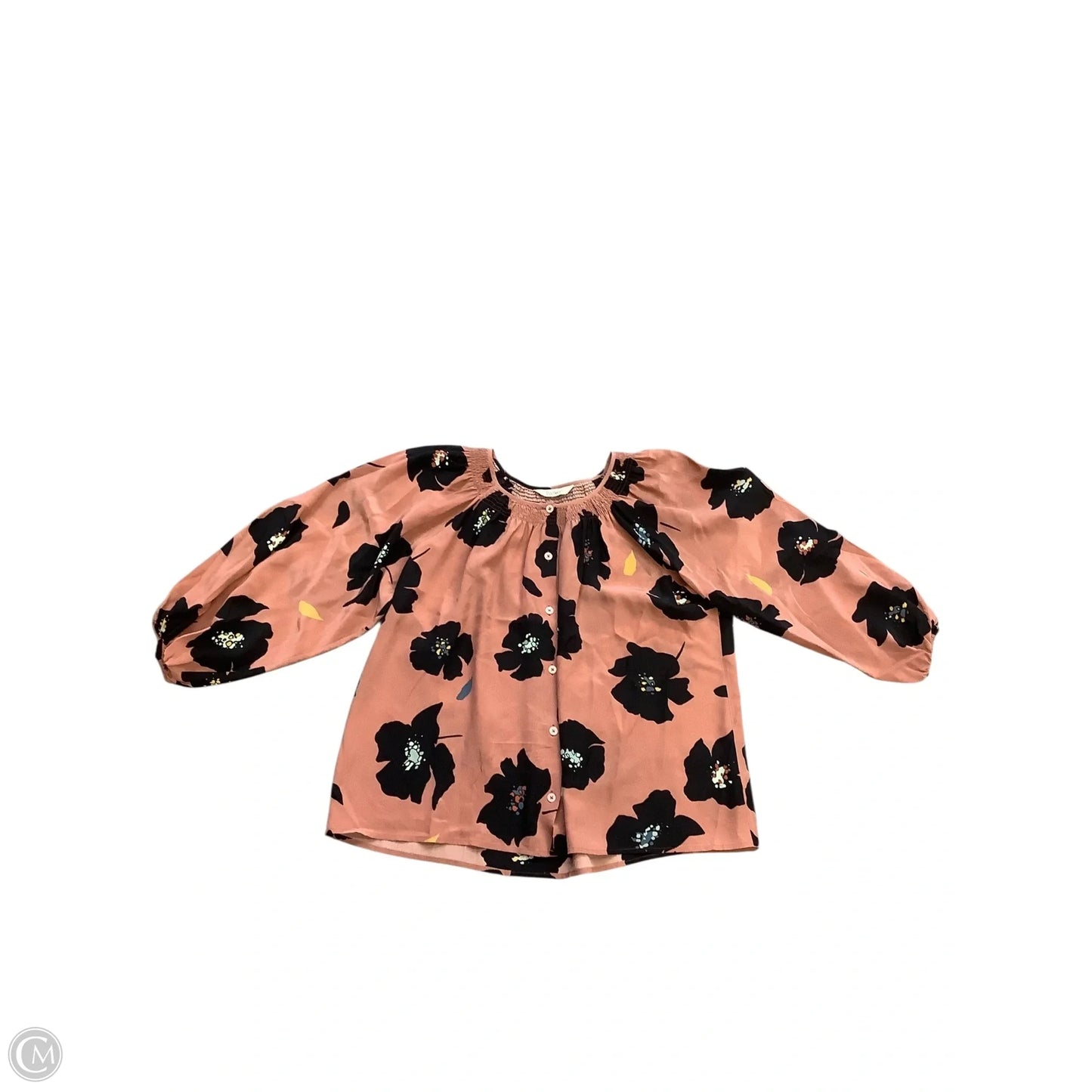 Blouse Long Sleeve By Tucker In Brown, Size: S