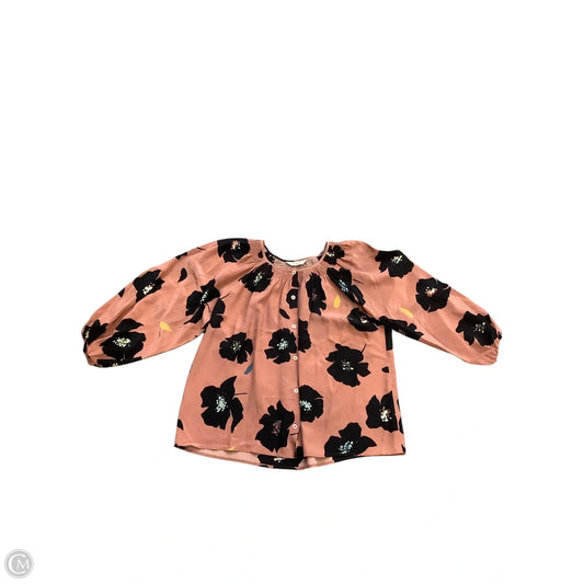 Blouse Long Sleeve By Tucker In Brown, Size: S