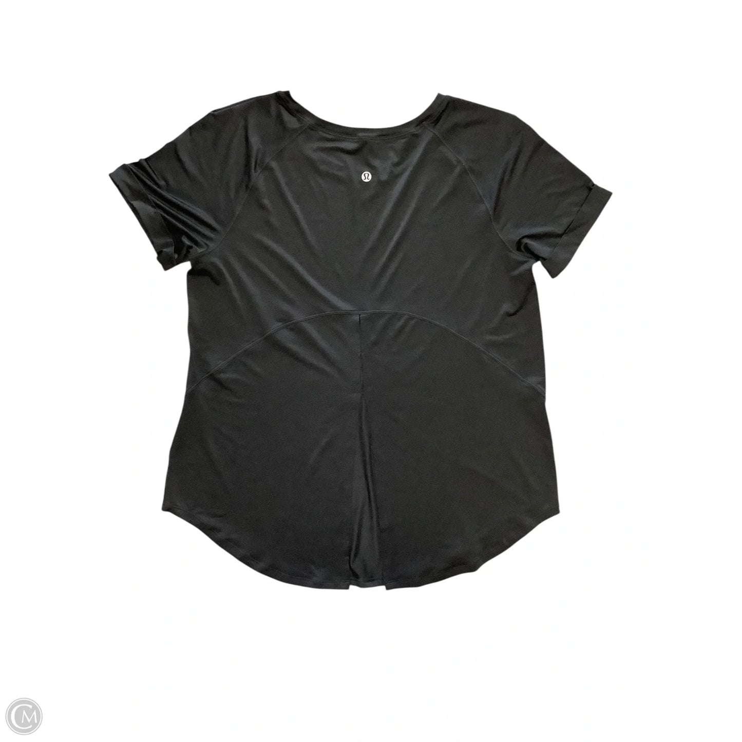 Athletic Top Short Sleeve By Lululemon In Black, Size: M