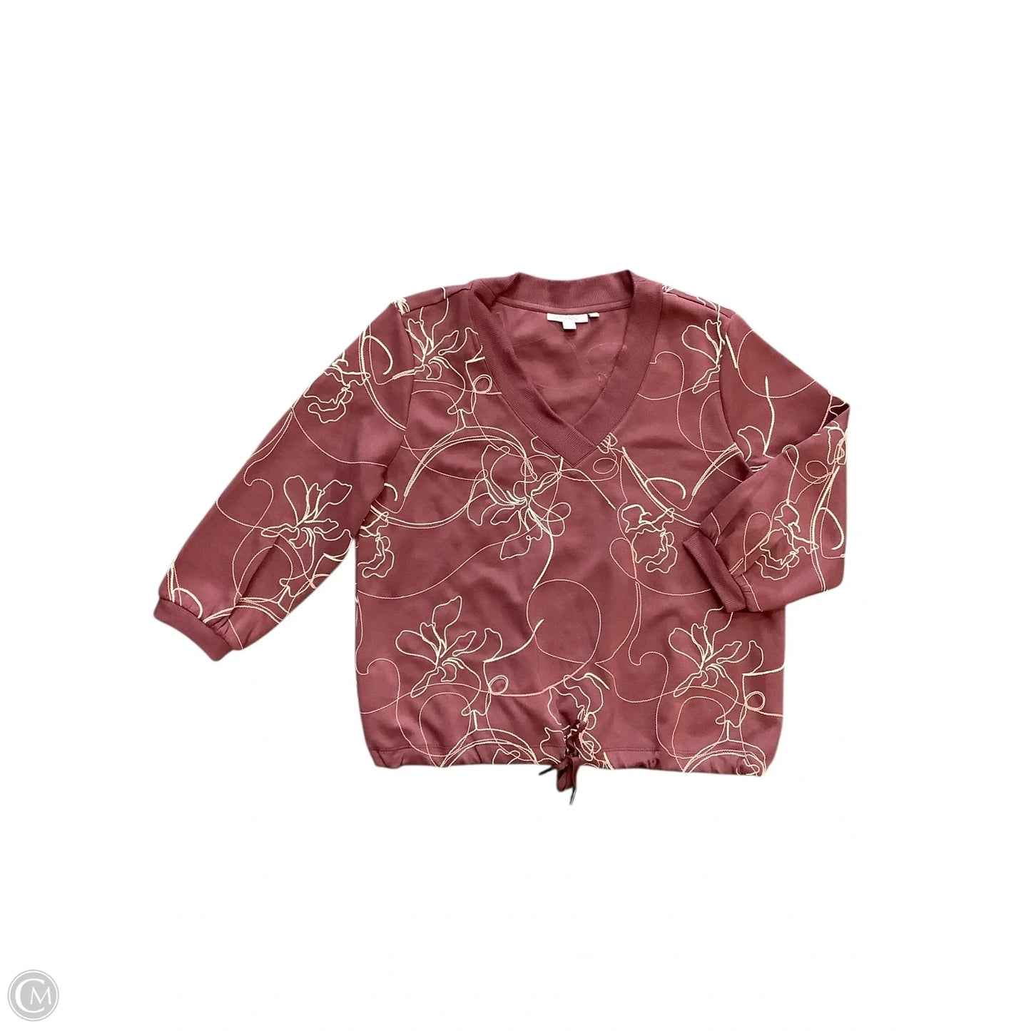 Sweatshirt Crewneck By Chicos In Pink, Size: M