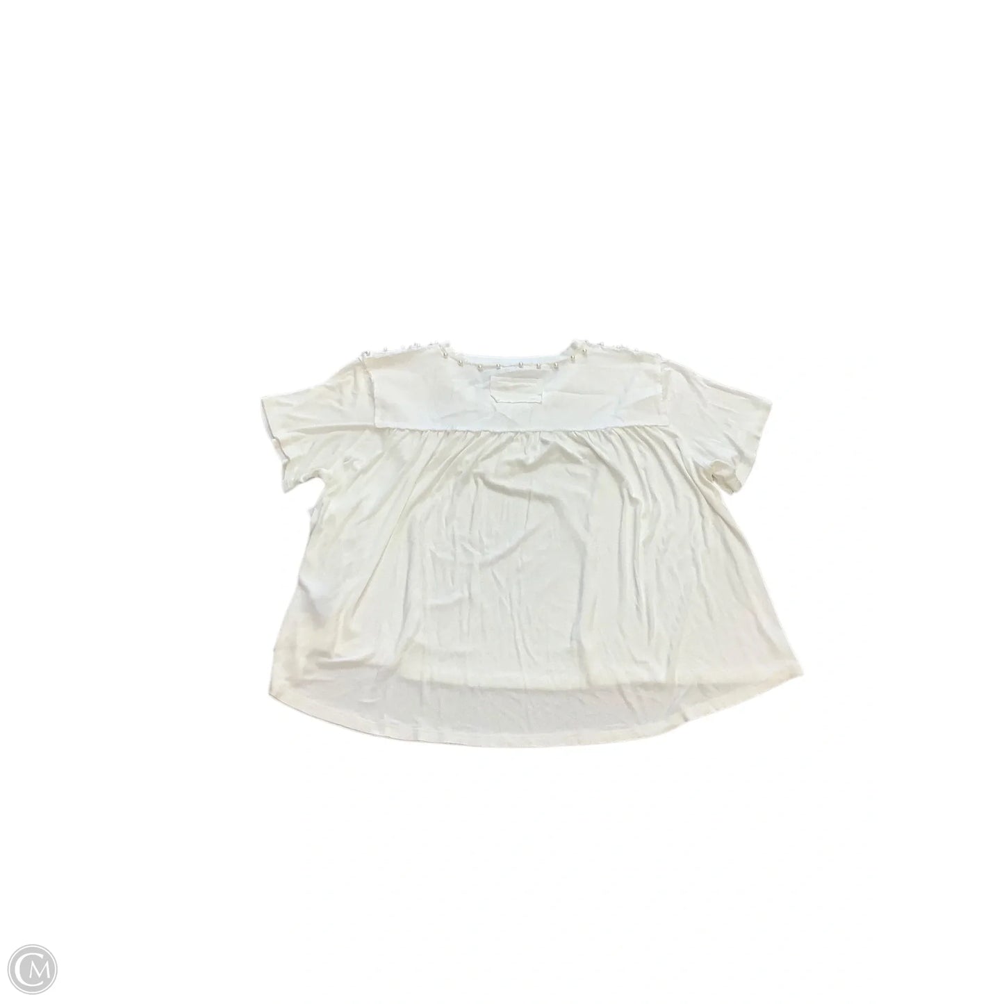 Top Short Sleeve By Pol In White, Size: M