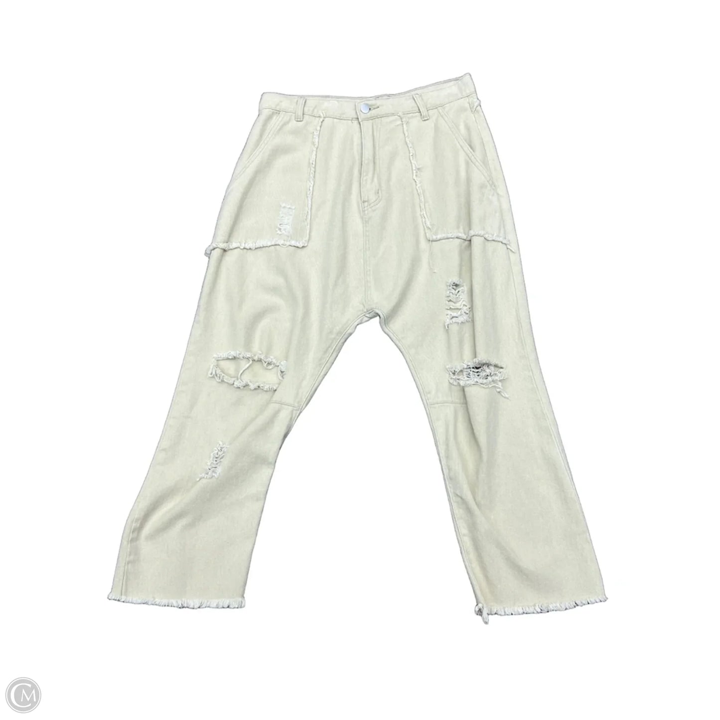 Jeans Straight By Pol In Tan Denim, Size: L