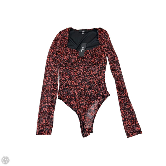 Bodysuit By Lulus In Black & Orange, Size: S