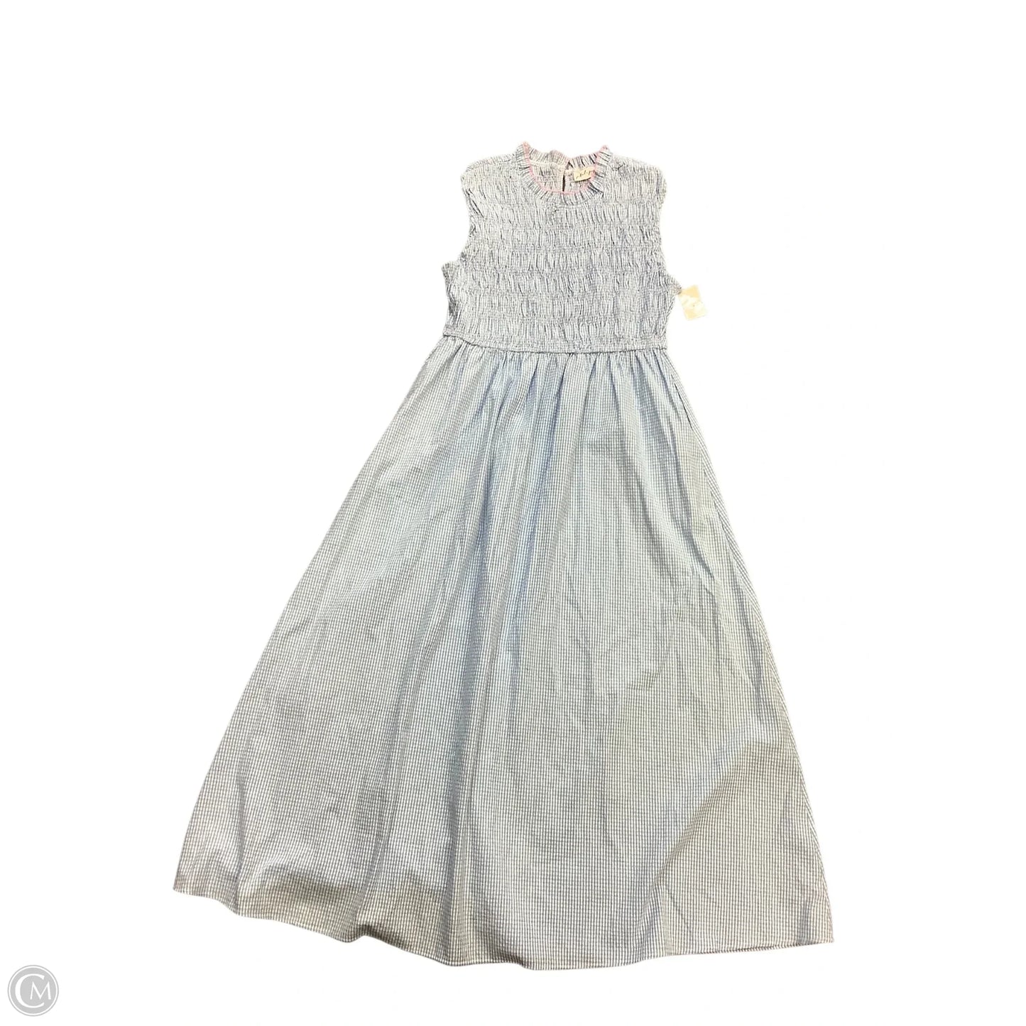 Dress Casual Maxi By Petal & Pup In Blue & White, Size: L